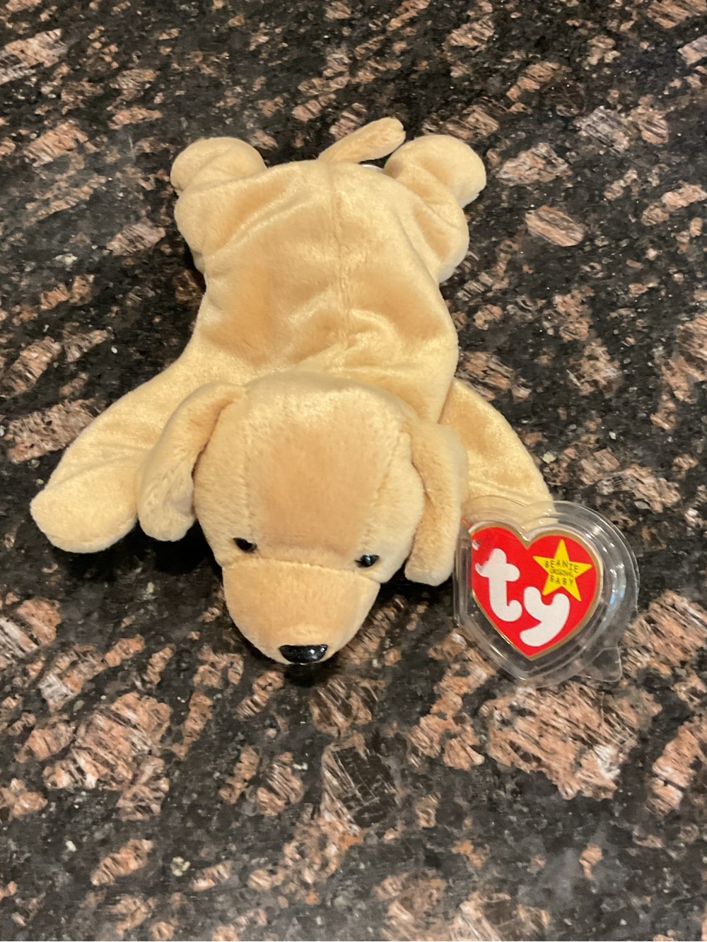 Ty Retired Beanie Baby- Soft Light Tan Dog